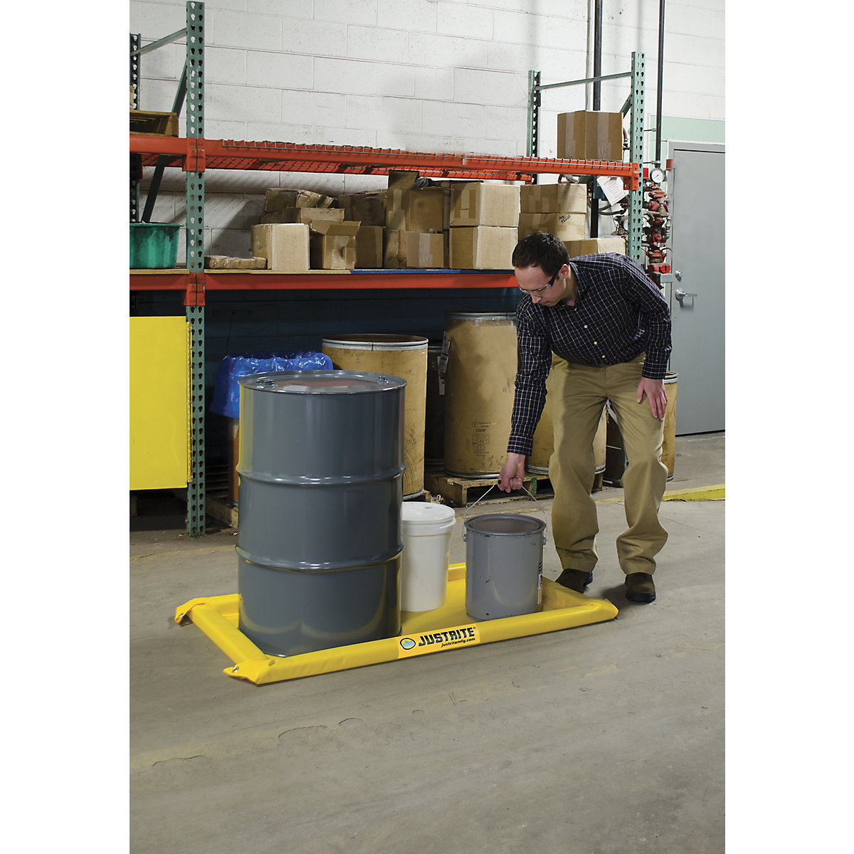 Universal sump tray, flexible – Justrite (Product illustration 4)-3