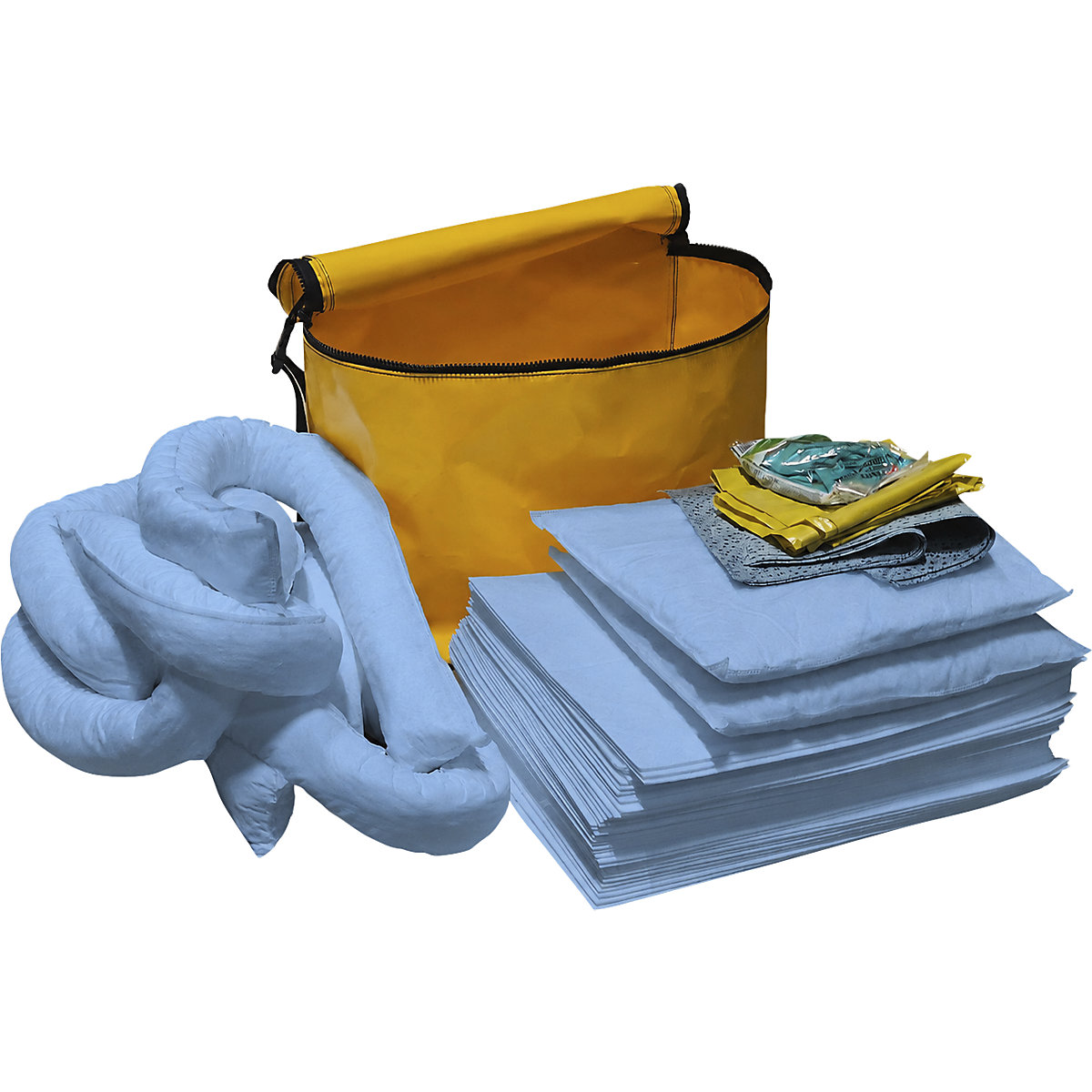 Emergency spill kit in PVC bag – eurokraft basic