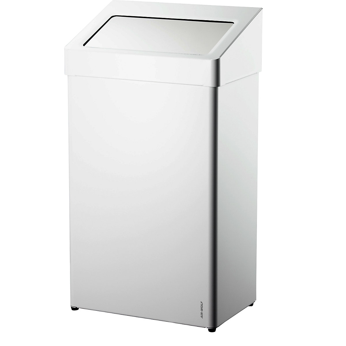 Waste bin, stainless steel, with hinged lid – AIR-WOLF (Product illustration 2)-1