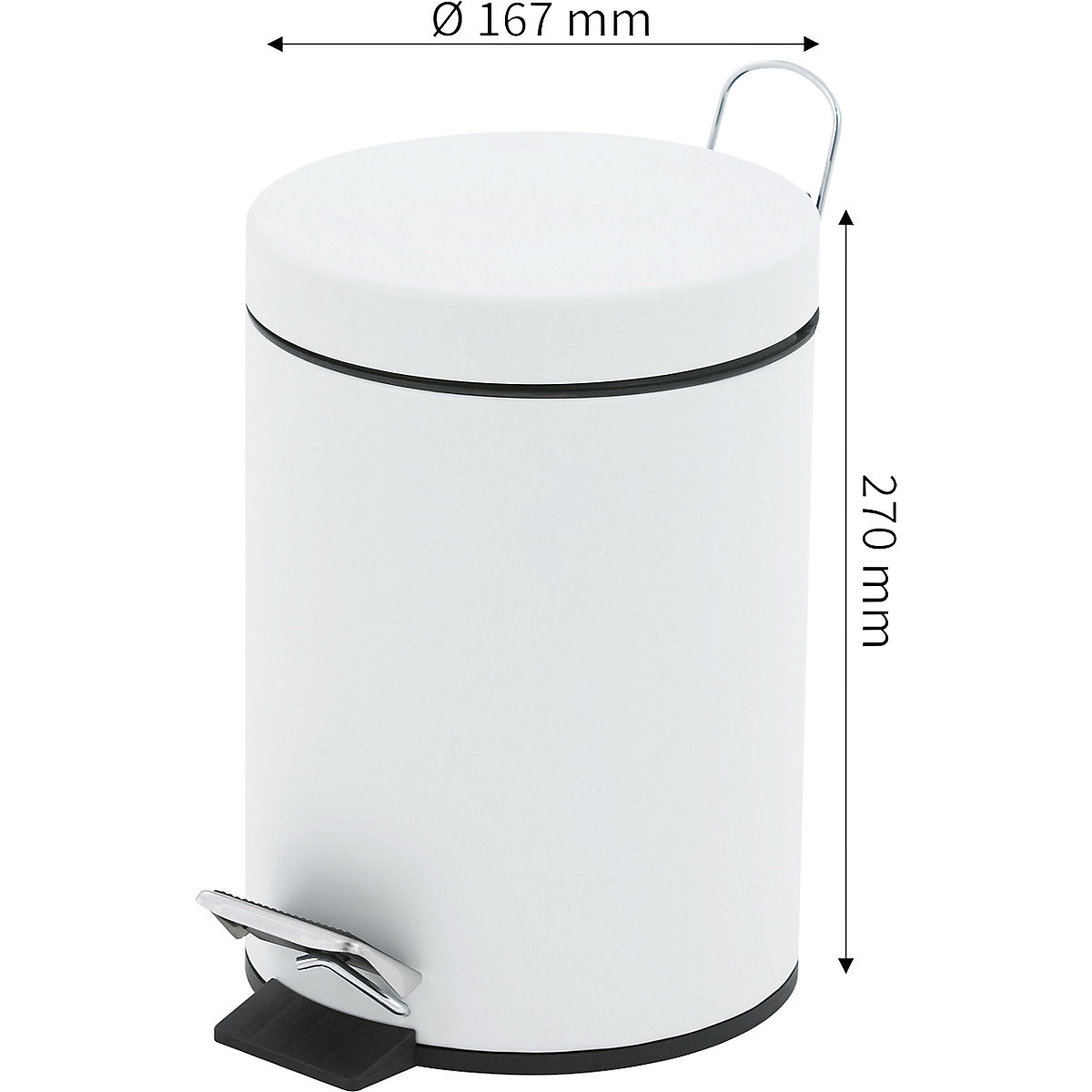 Waste collector with pedal and plastic inner container (Product illustration 4)-3