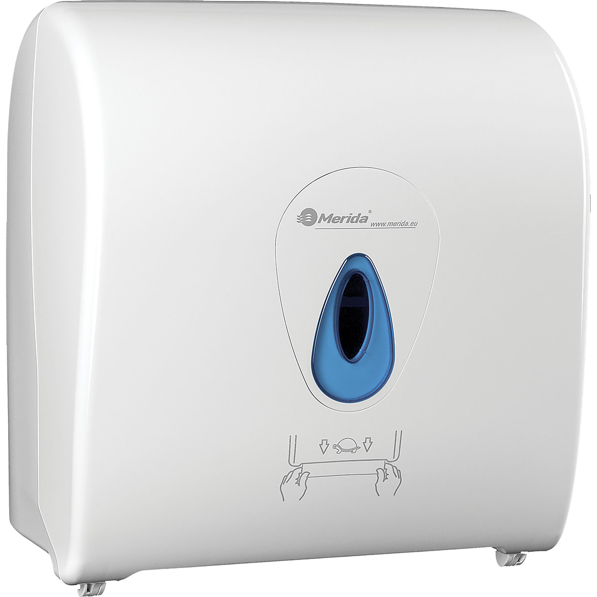 Dispenser for towels on rolls