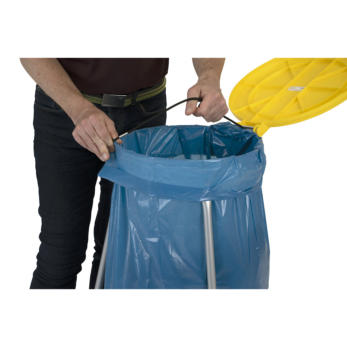 Waste sacks, 100% PCR LDPE, 120 l – eurokraft basic (Product illustration 20)-19