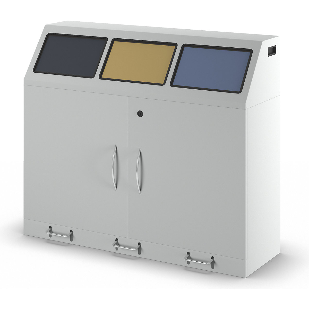 Recyclable waste collector with pedal, steel (Product illustration 7)-6