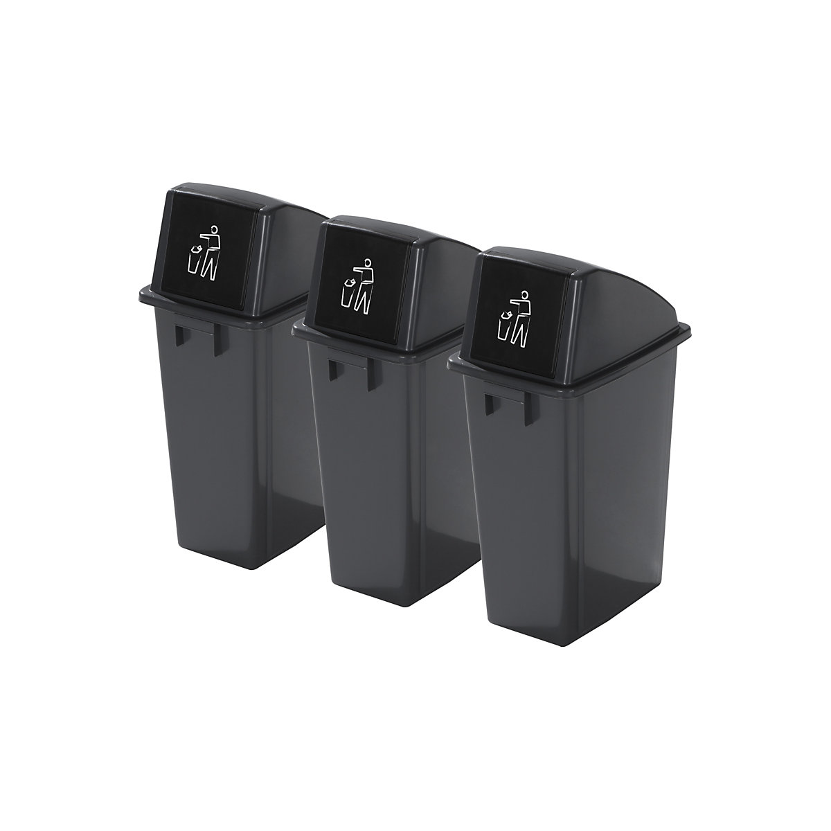 Robust recyclable waste collector with lid - Probbax