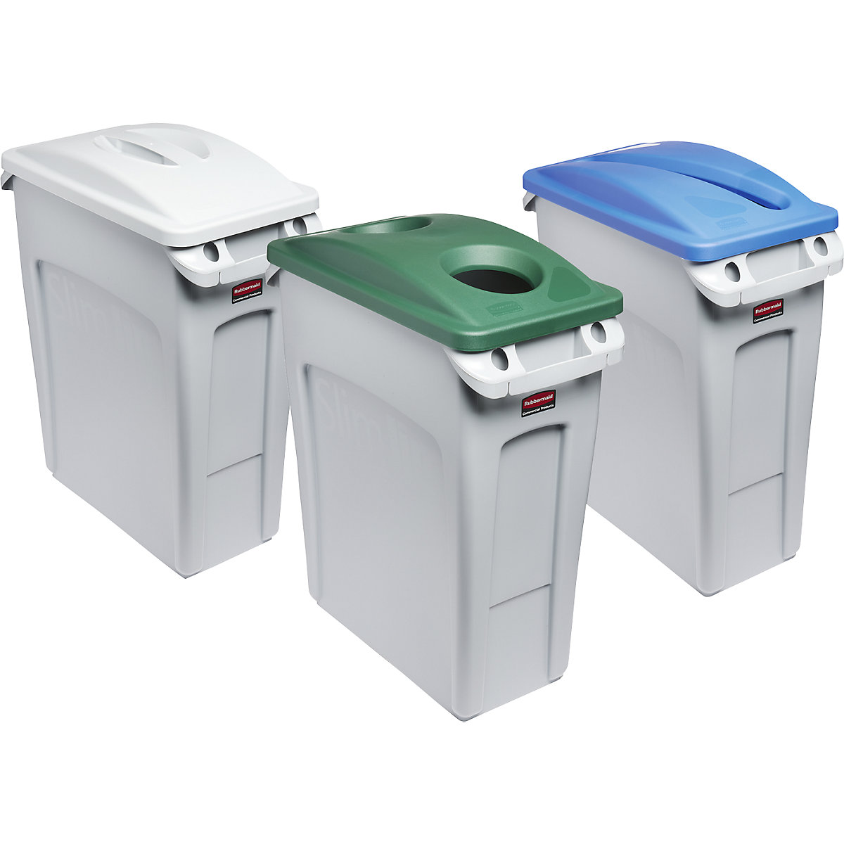 SLIM JIM® recyclable waste collection station, set of 3 – Rubbermaid (Product illustration 7)-6