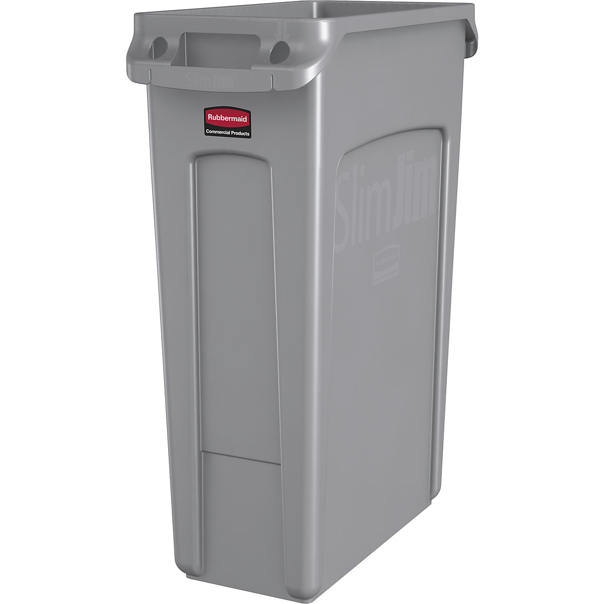 Waste bin SLIM JIM® – Rubbermaid, capacity 87 l, with ventilation ducts, grey-5