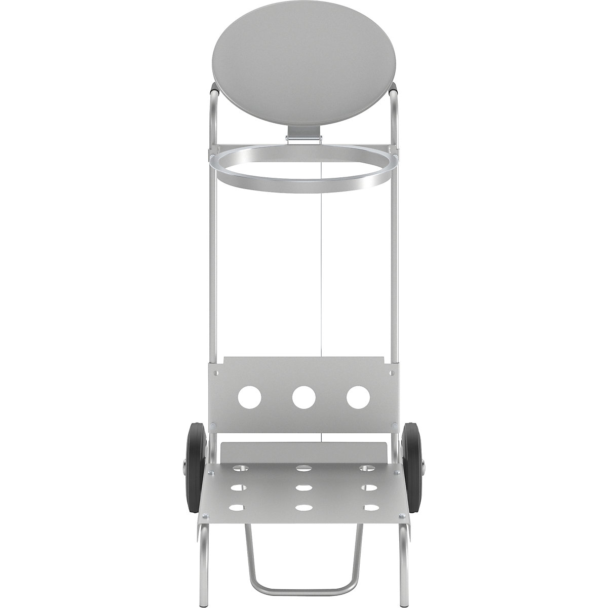 Pedal waste sack stand made of steel, mobile – VAR (Product illustration 5)-4
