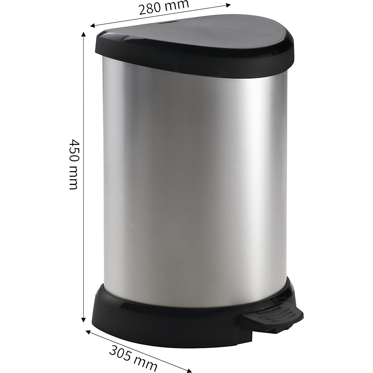 DECOBIN pedal bin, semi-circular (Product illustration 4)-3