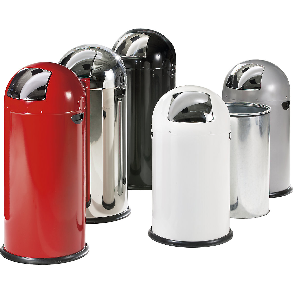 Push rubbish bin, steel – VAR (Product illustration 2)-1