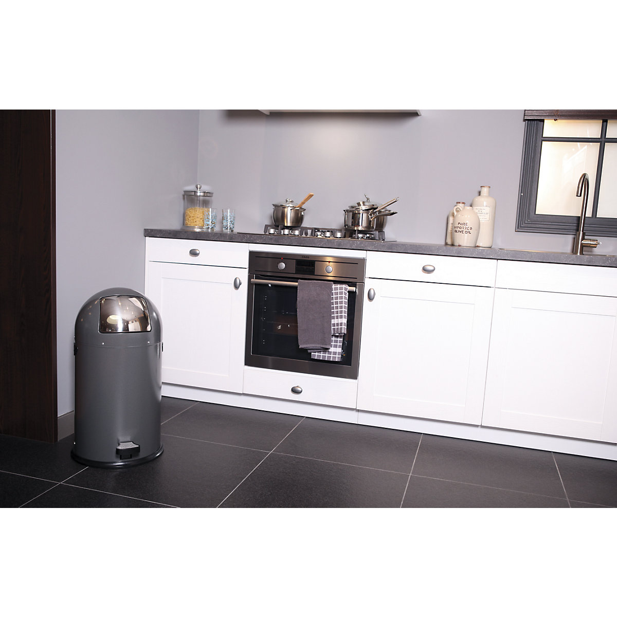 Push rubbish bin with pedal – EKO (Product illustration 4)-3