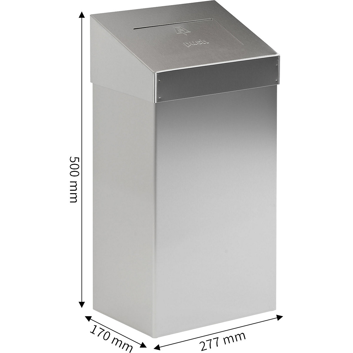 Waste collector with push lid (Product illustration 3)-2