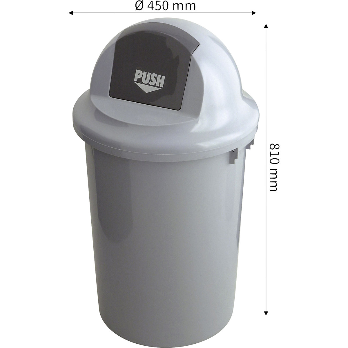 Waste collector with push lid (Product illustration 4)-3