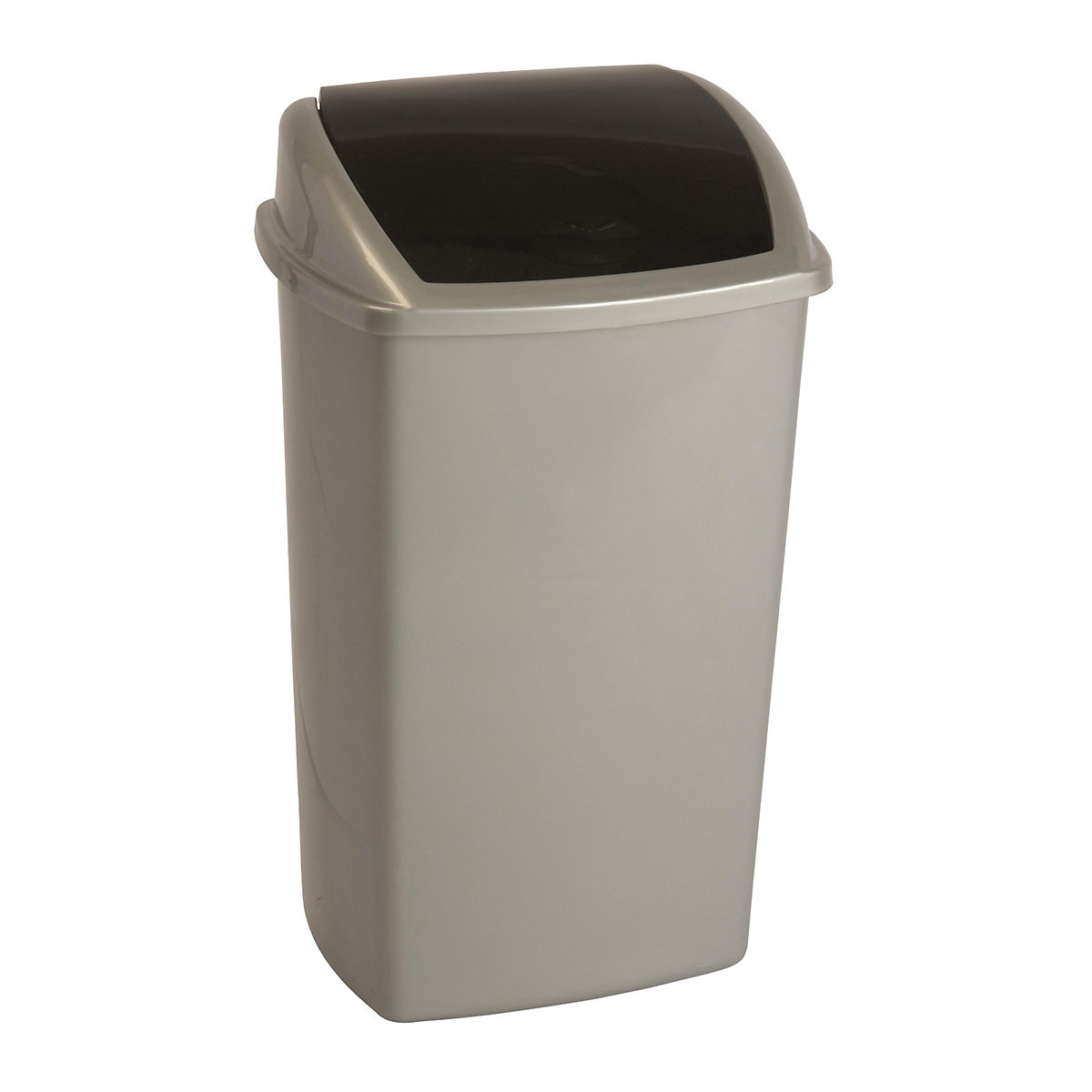 Waste collector with swing lid