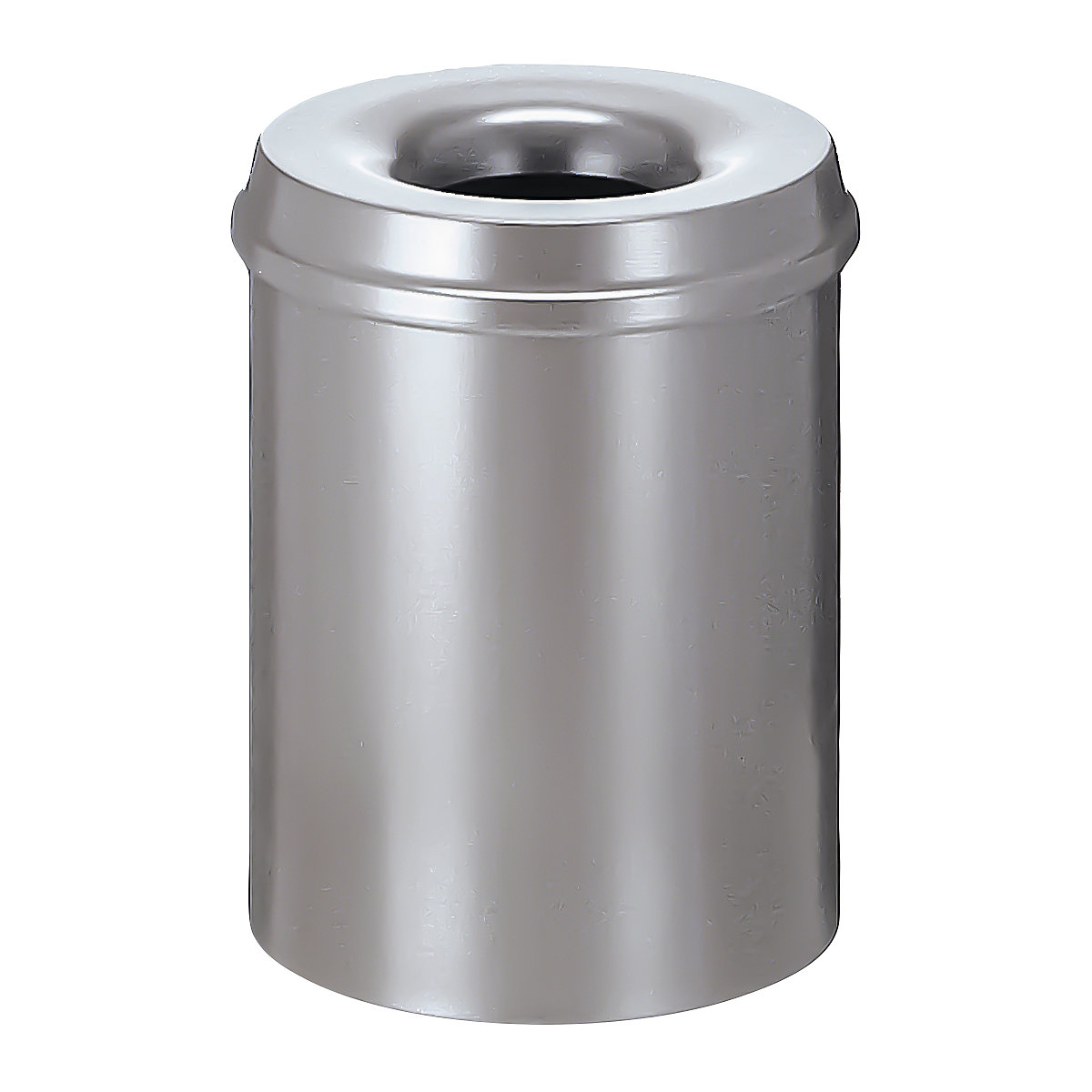 Safety waste paper bin, steel, self-extinguishing