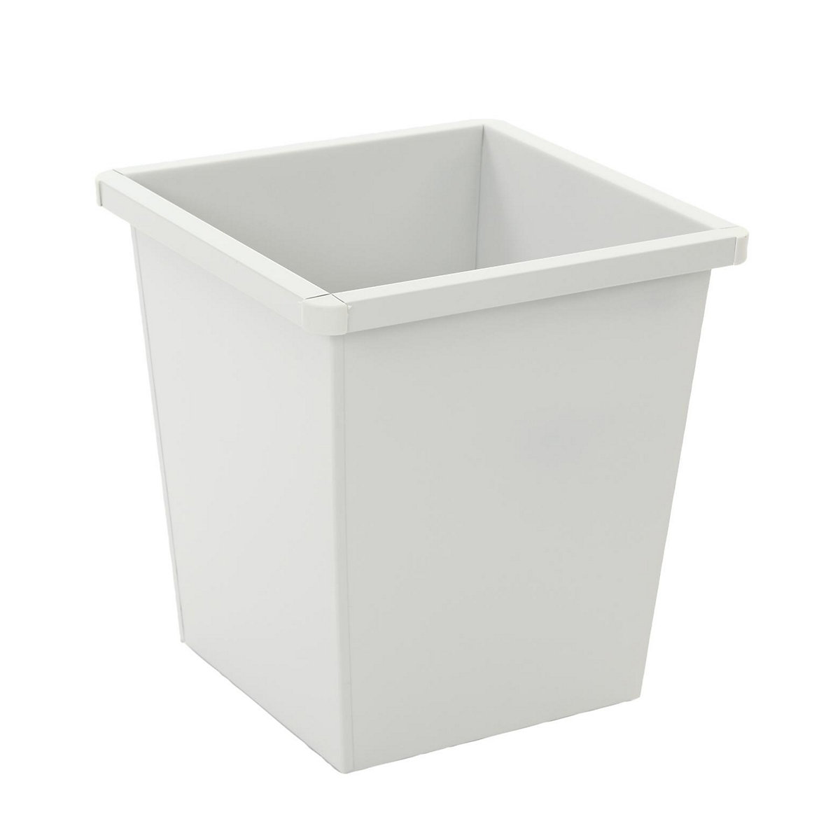 Steel waste paper bin, cone shaped