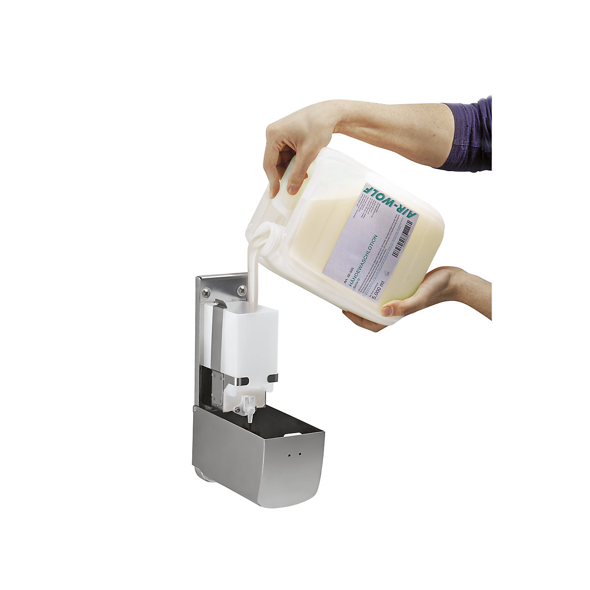 Lotion pour les mains, lot de 4 jerrycans de 5 l &ndash; AIR-WOLF