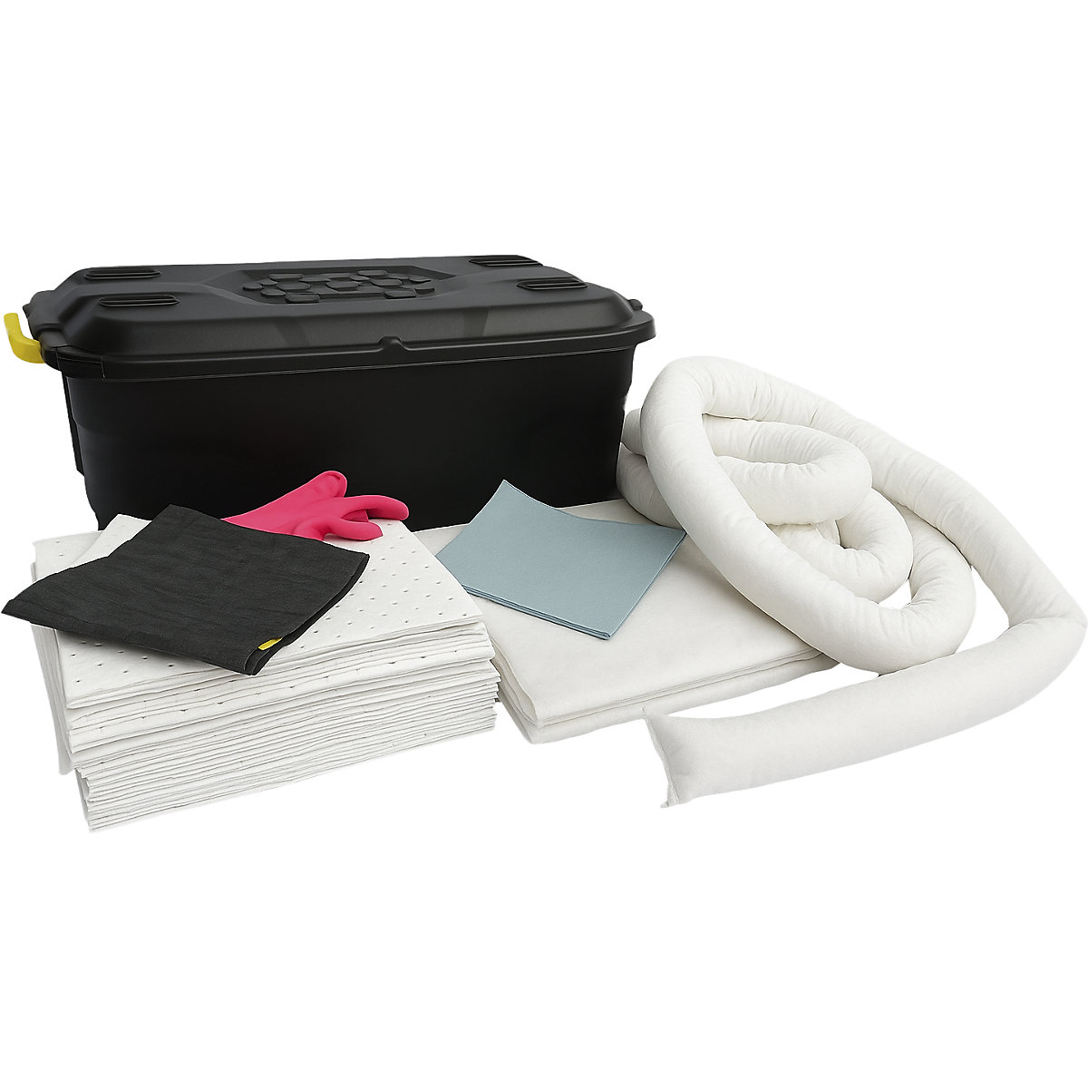 Kit d'urgence anti-fuites dans une mallette roulante &ndash; eurokraft basic