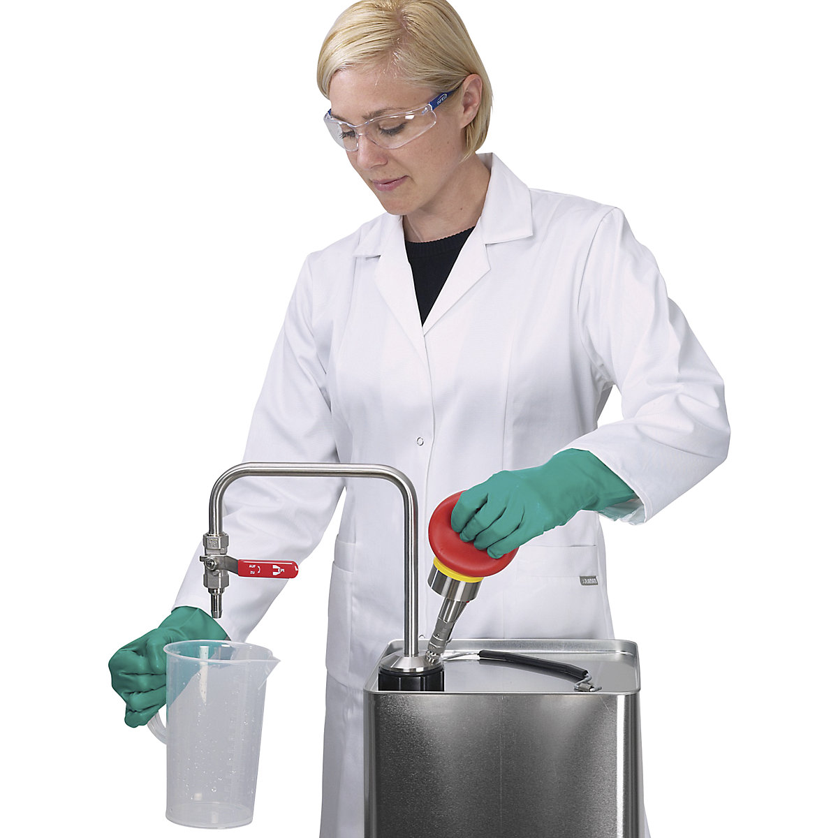 Pompe en inox pour solvants à actionnement manuel (Illustration du produit 11)-10