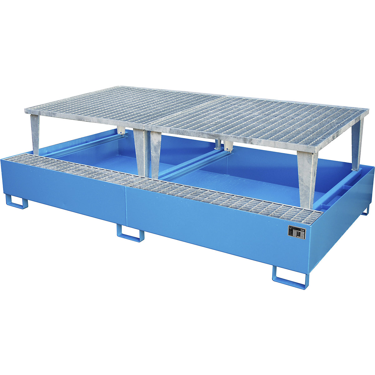 Cuve de rétention en acier pour cubitainers IBC / KTC – eurokraft pro (Illustration du produit 2)-1