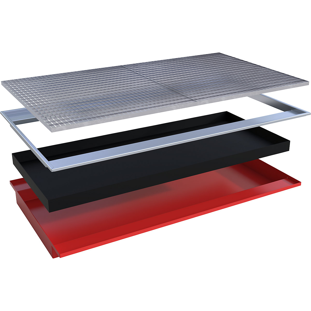 Cuve de rétention pour rayonnages – eurokraft pro (Illustration du produit 2)-1