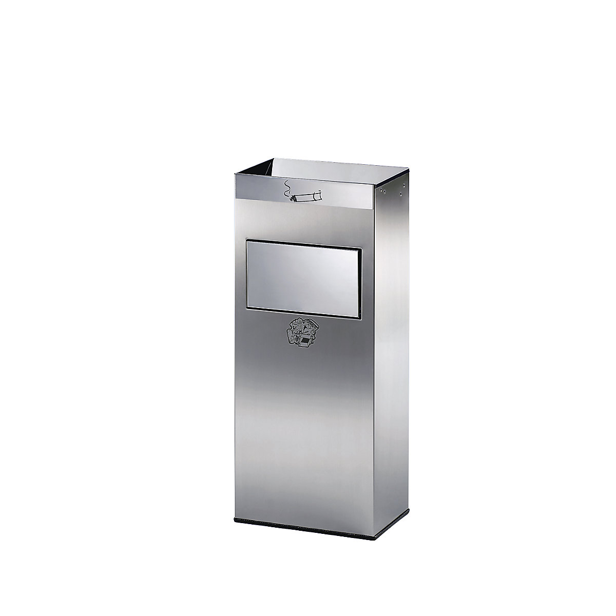 Combiné sur pied cendrier-poubelle en inox &ndash; VAR