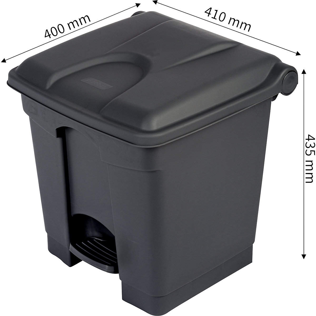 Collecteur de déchets à pédale en matériau recyclé, antibactérien – Probbax (Illustration du produit 2)-1