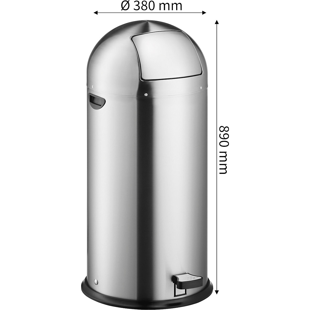 Poubelle à poussoir avec pédale – helit (Illustration du produit 2)-1