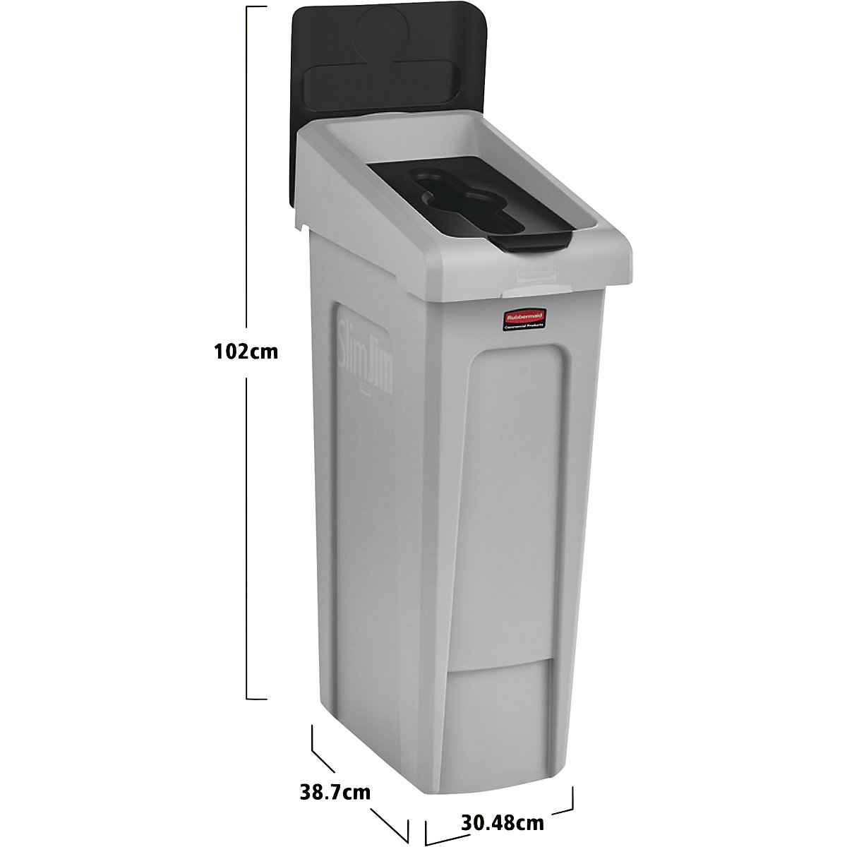 Poste de recyclage SLIM JIM® – Rubbermaid (Illustration du produit 9)-8