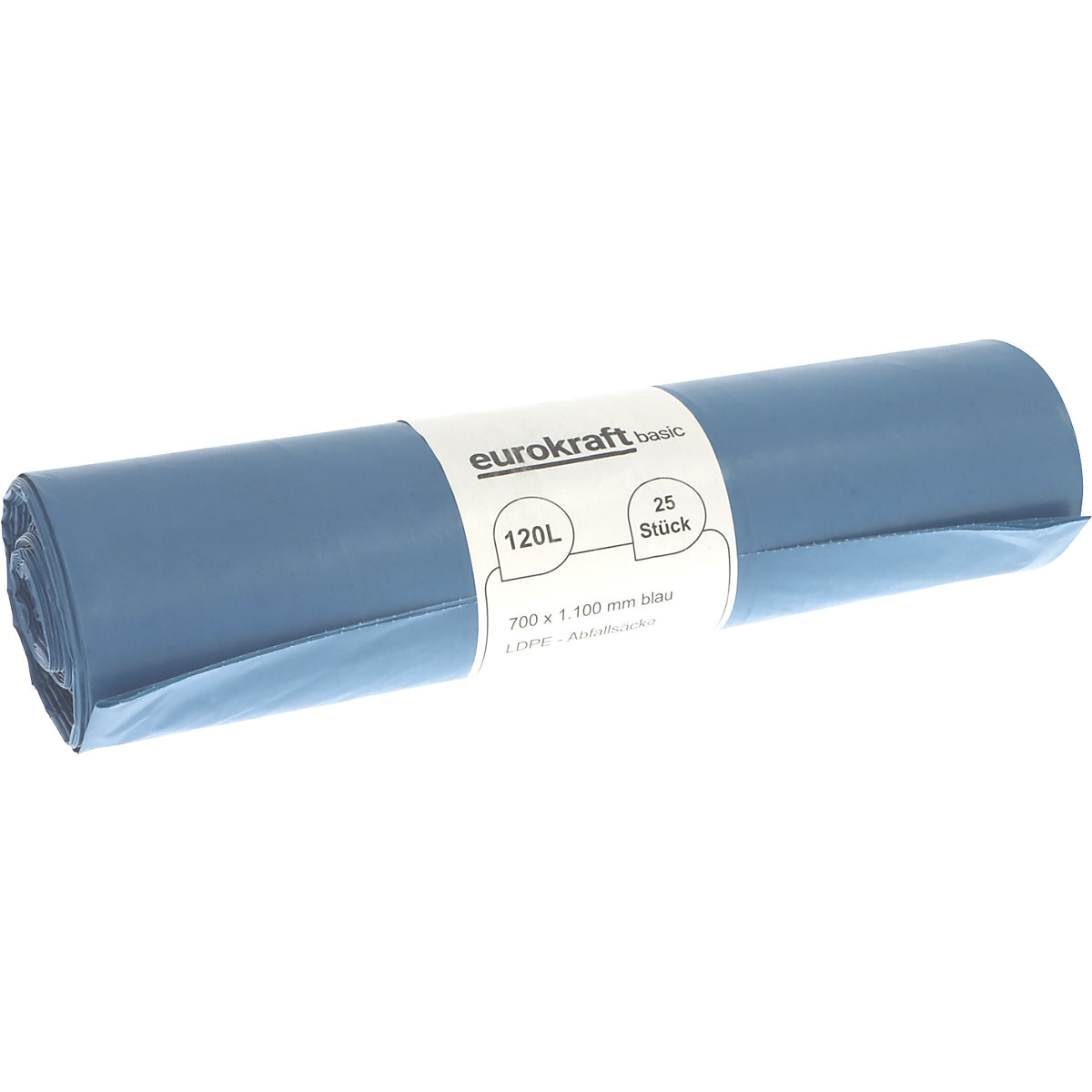 Sacs-poubelle, 100% PE basse densité PCR, 120 l – eurokraft basic (Illustration du produit 9)-8