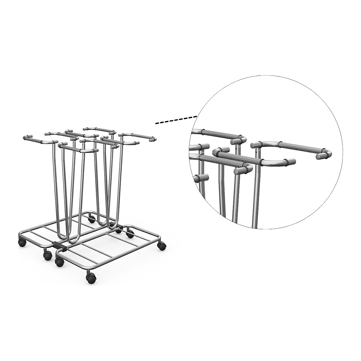 Support sacs-poubelle sans couvercle (Illustration du produit 6)-5
