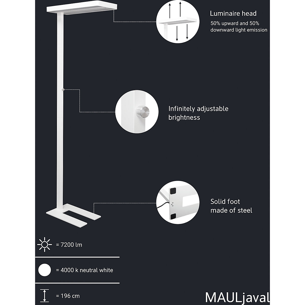 Candeeiro de pé LED MAULjaval – MAUL (Imagem do produto 5)-4