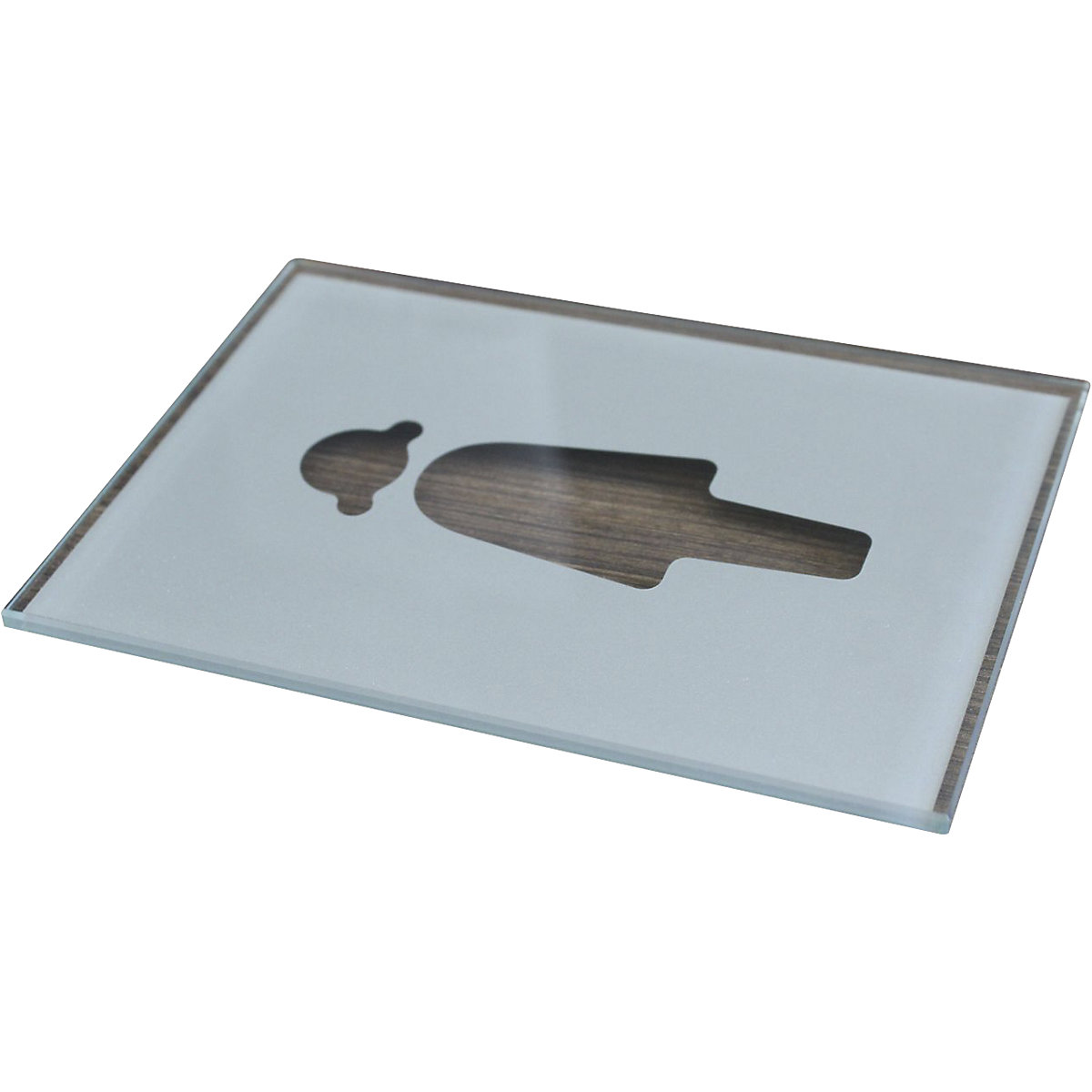 Placa para porta com pictograma WC