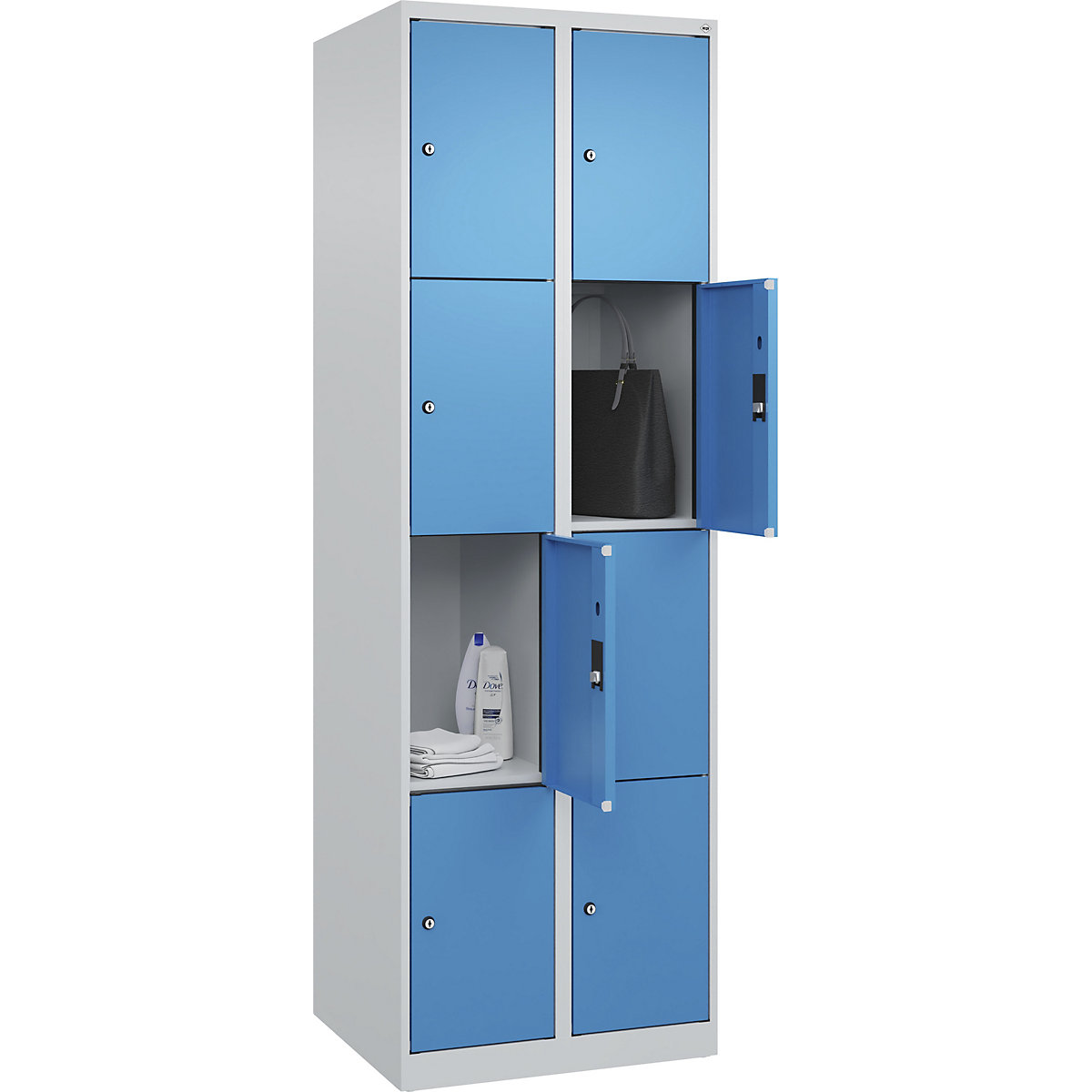 Armário de cacifos de 4 andares Evolo PLUS (Imagem do produto 3)-2