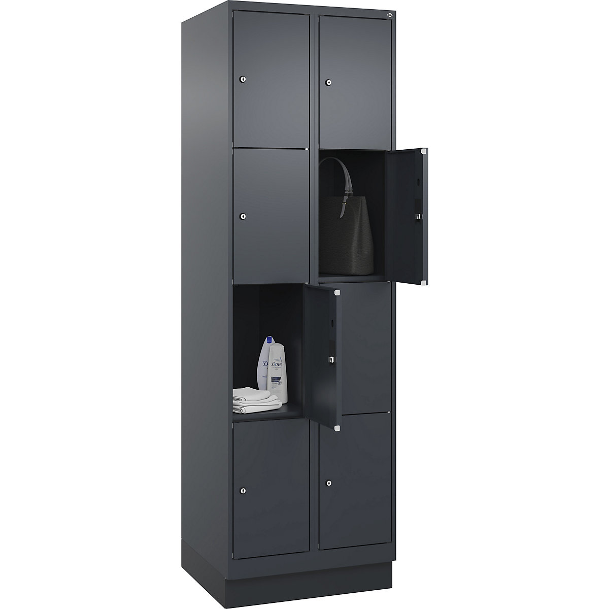 Armário de cacifos de 4 andares Evolo PLUS (Imagem do produto 2)-1