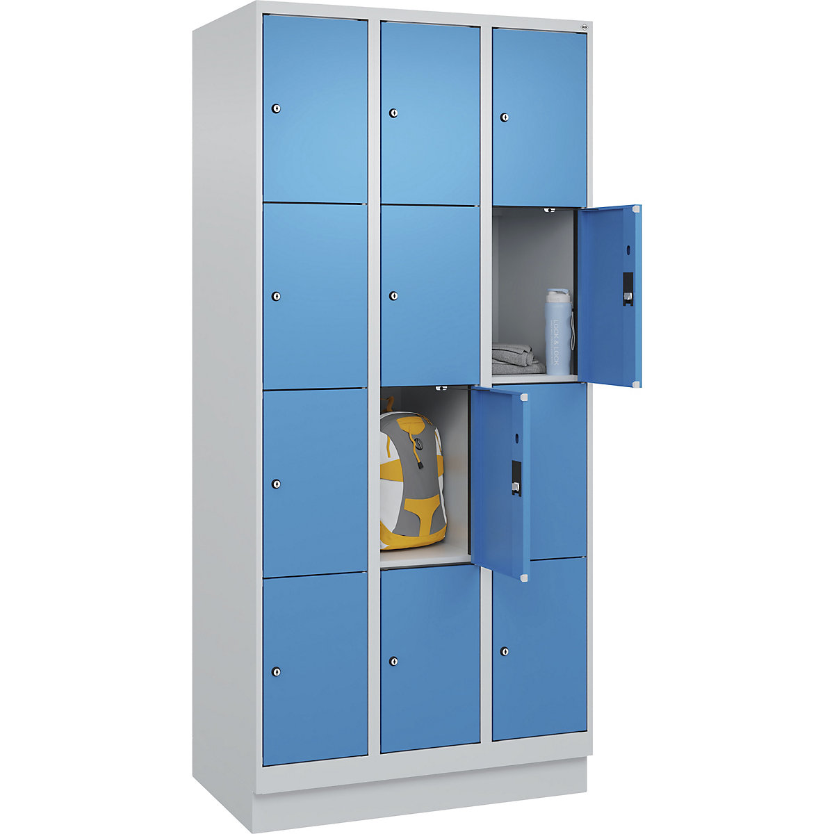 Armário de cacifos de 4 andares Evolo PLUS (Imagem do produto 3)-2