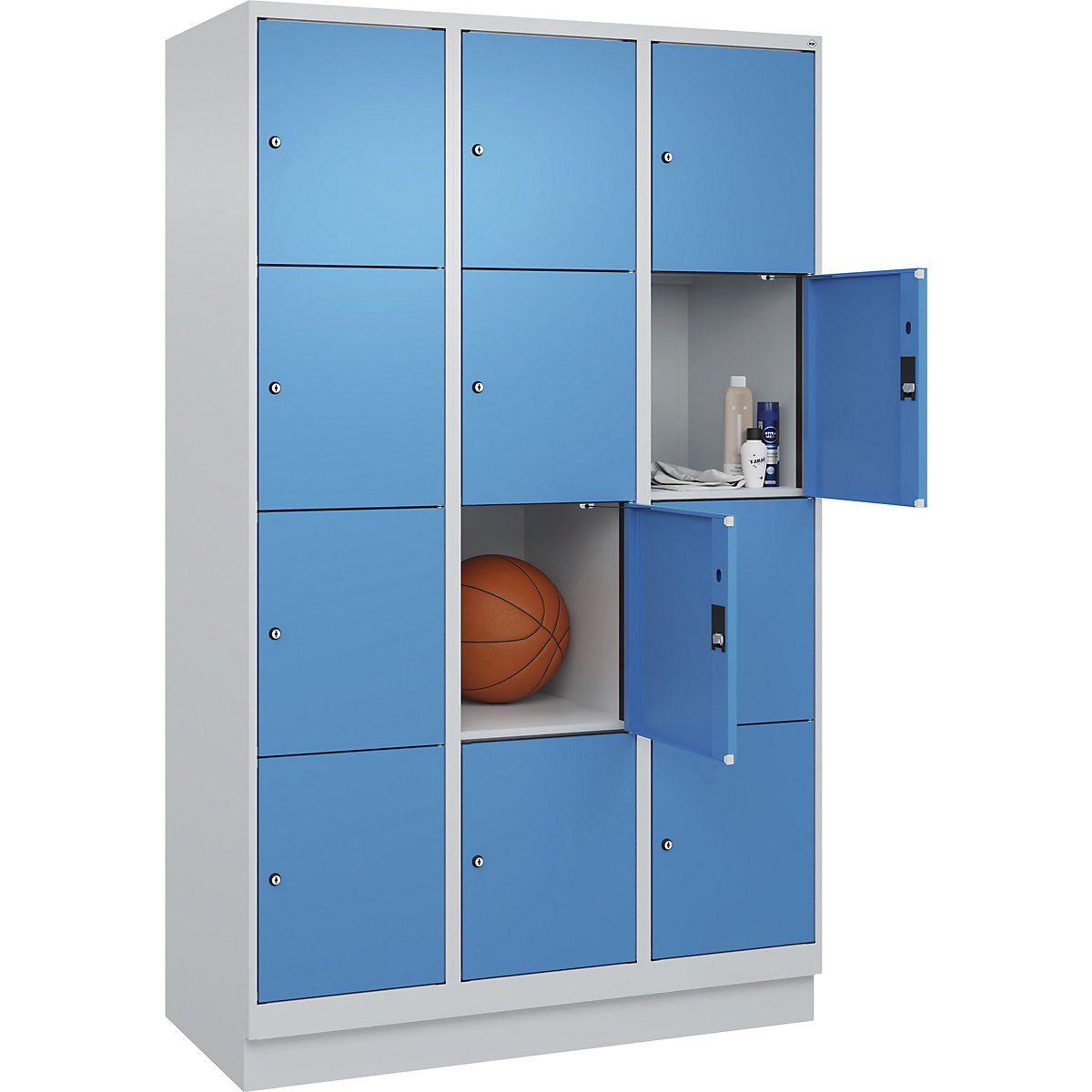 Armário de cacifos de 4 andares Evolo PLUS (Imagem do produto 3)-2