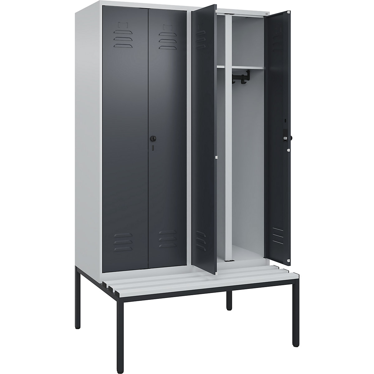 Cacifo com separação de roupa suja/limpa Classic PLUS com banco – C+P (Imagem do produto 3)-2
