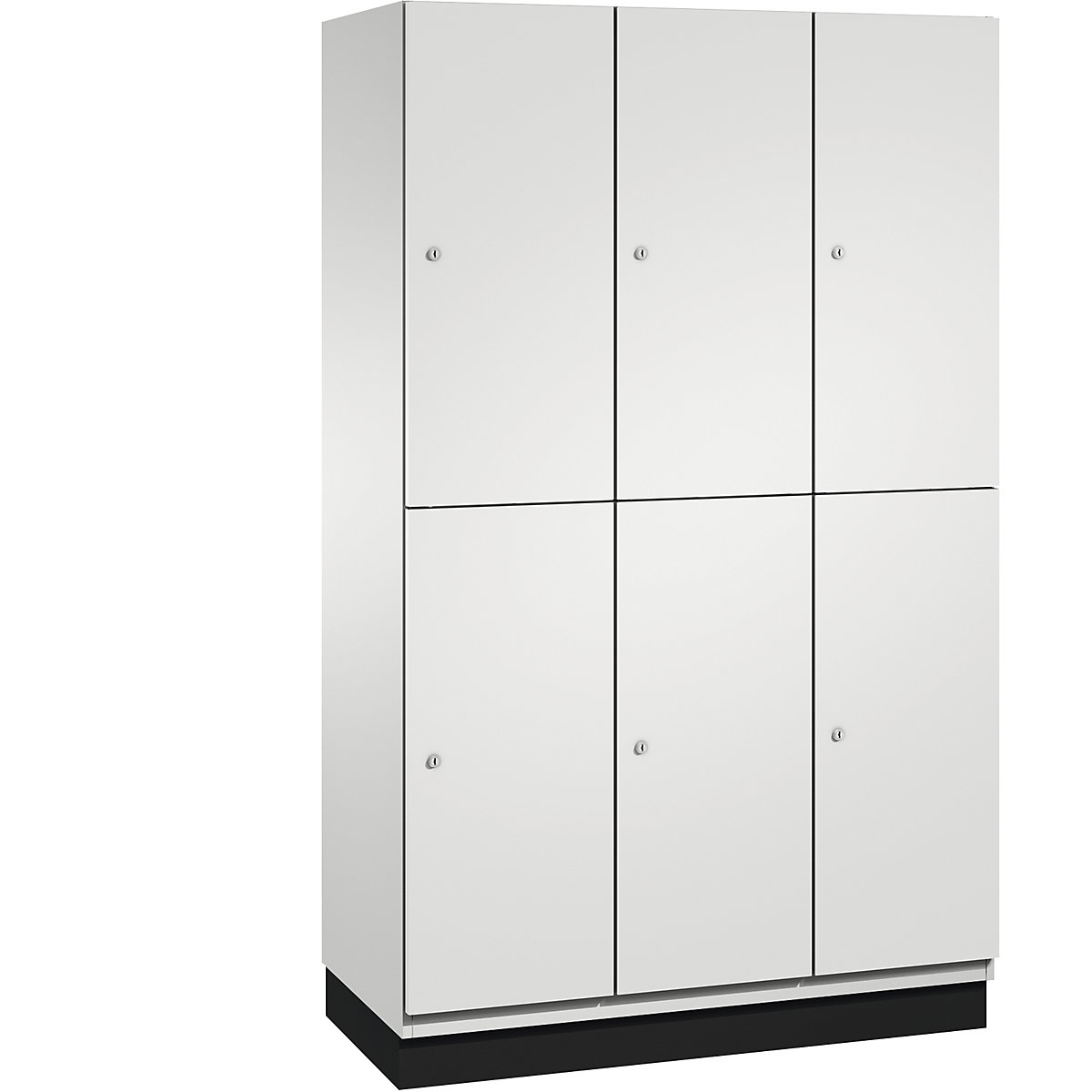 Cacifo de dois andares Cambio – C+P, 3 compartimentos, corpo em cinzento claro/porta em cinzento claro, largura 1200 mm-7