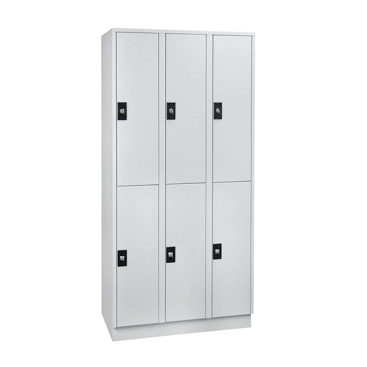 Cacifo de dois andares Stuttgart – Wolf, 3 compartimentos, cinzento claro / cinzento claro-27