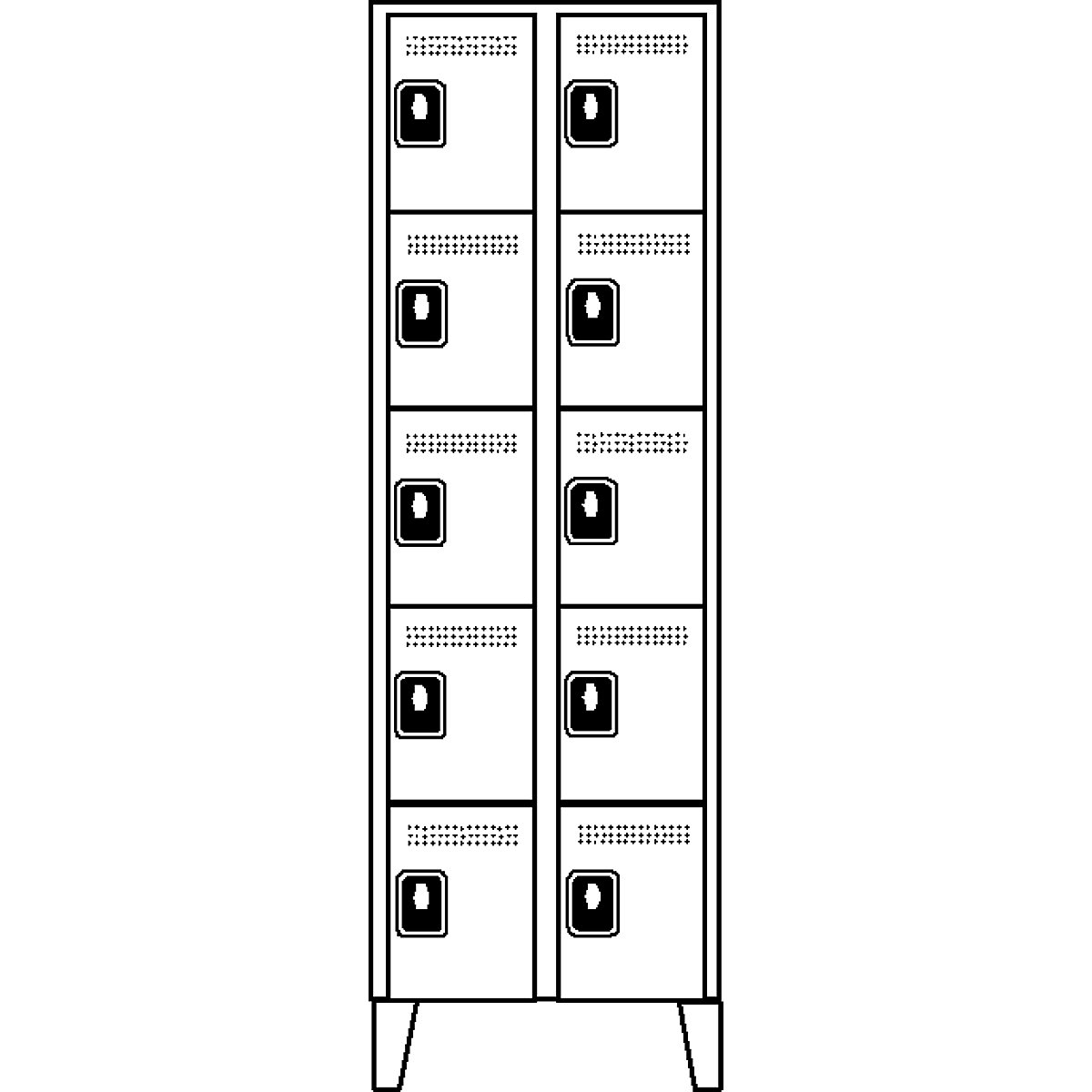 Armário de cacifos, altura do compartimento 320 mm – Wolf (Imagem do produto 2)-1