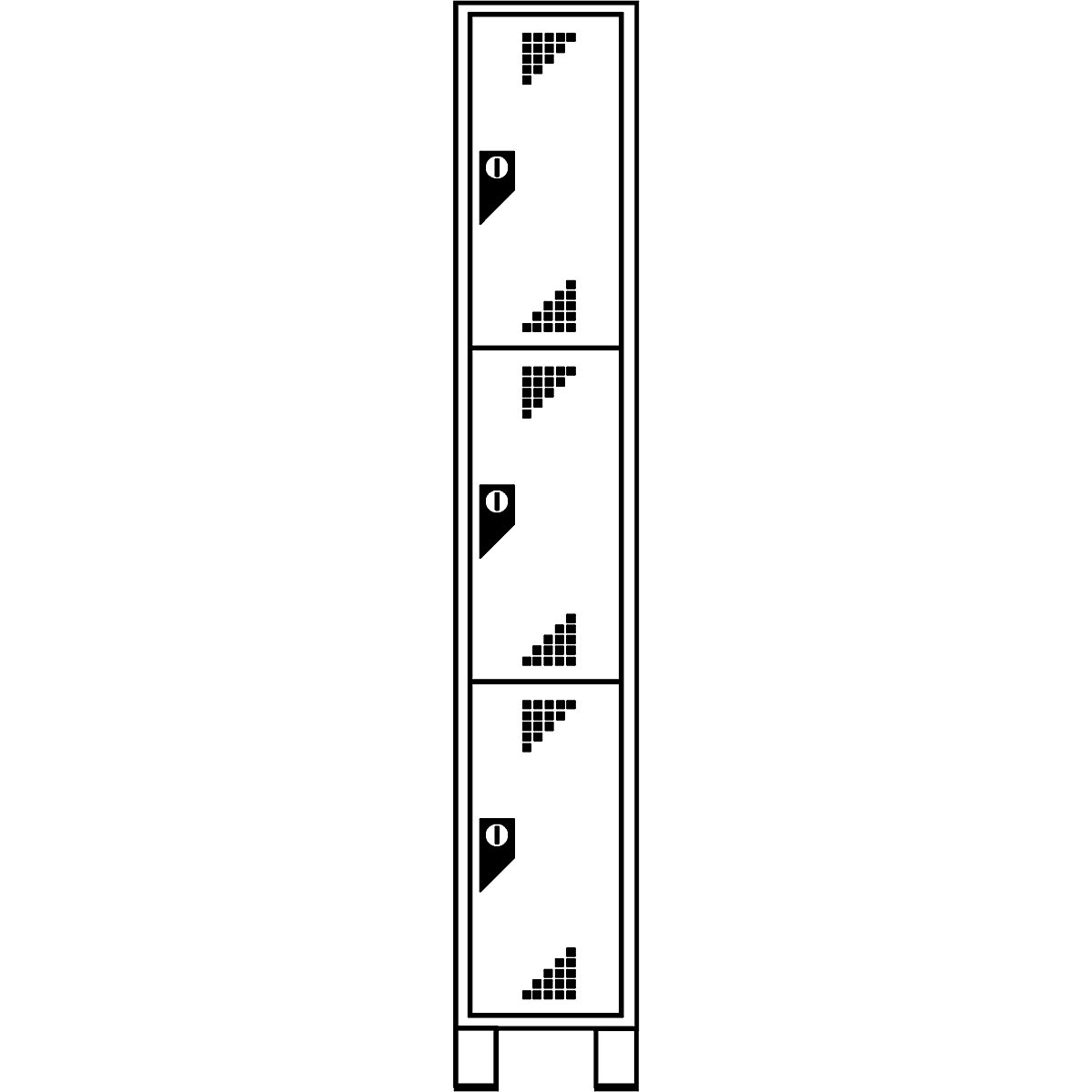 Armário de cacifos, altura do compartimento 558 mm – eurokraft pro (Imagem do produto 4)-3