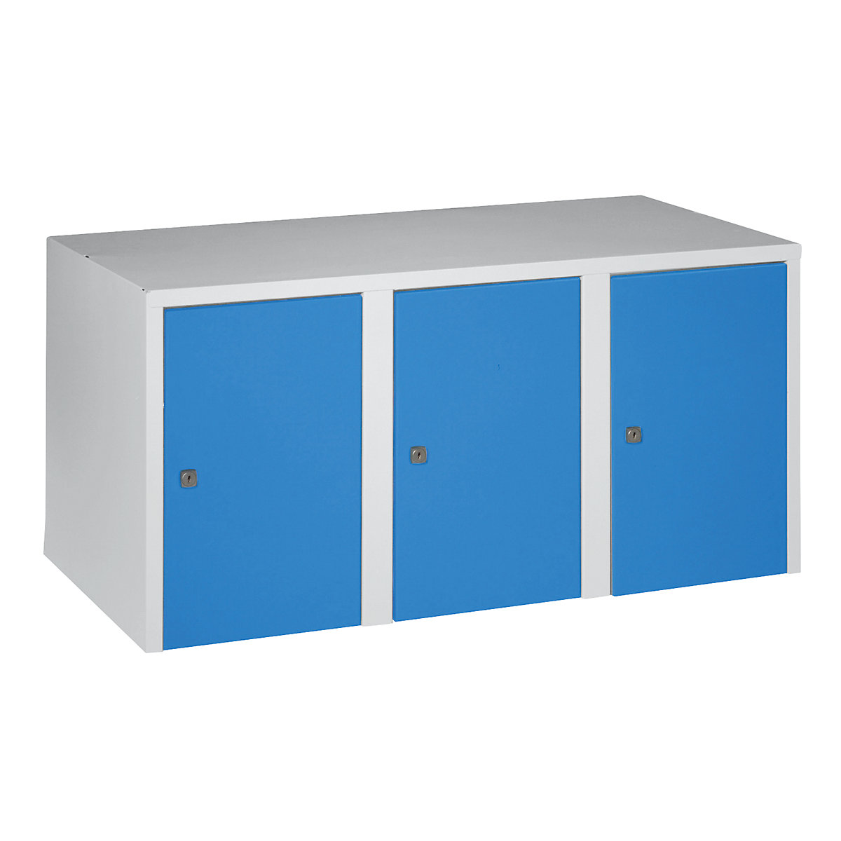 Armário de sobrepor – Wolf, 3 compartimentos, AxLxP 445 x 900 x 500 mm, azul claro-4