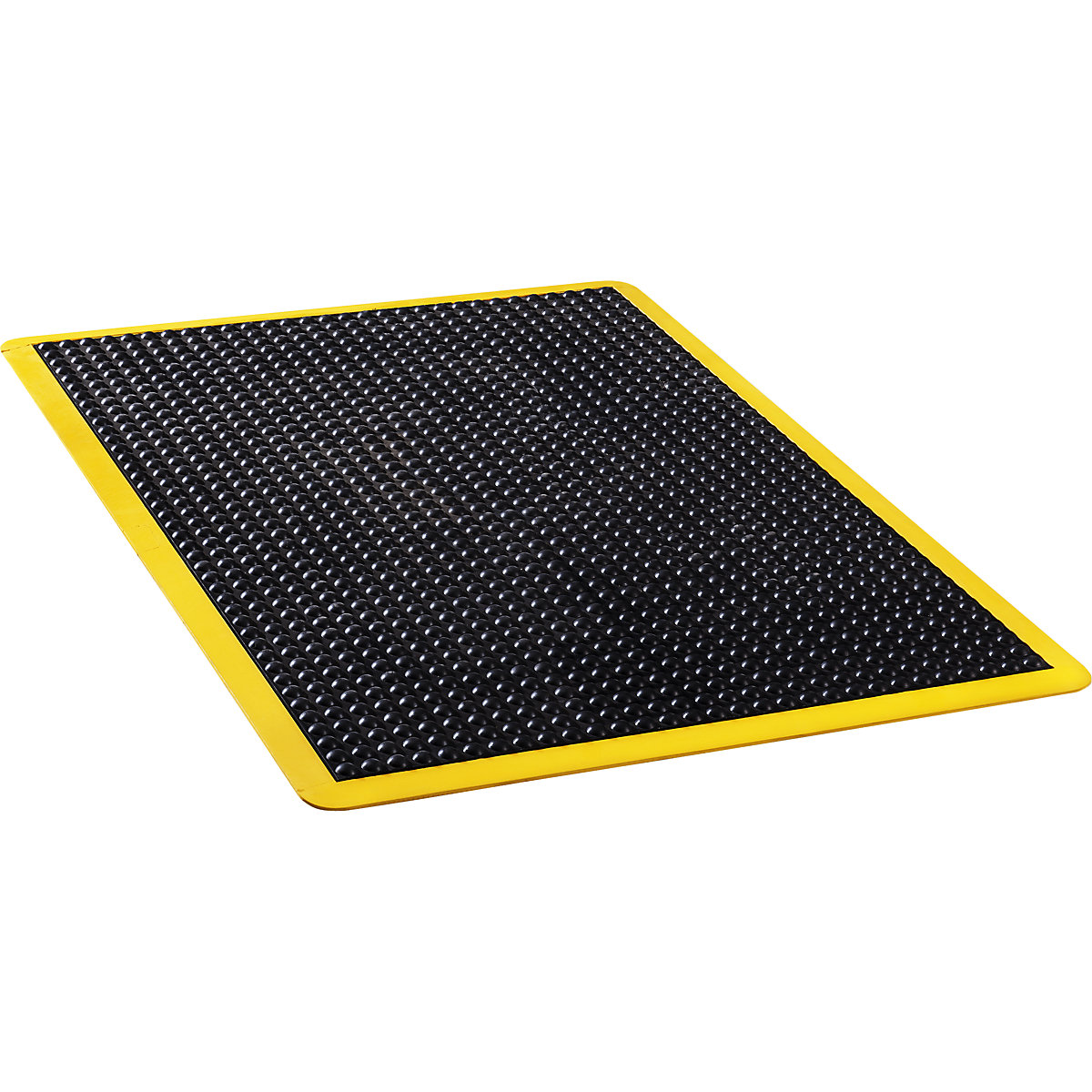 Esteira anticansaço Bubblemat safety, CxLxA 900 x 600 x 14 mm, preto/amarelo, esteira individual