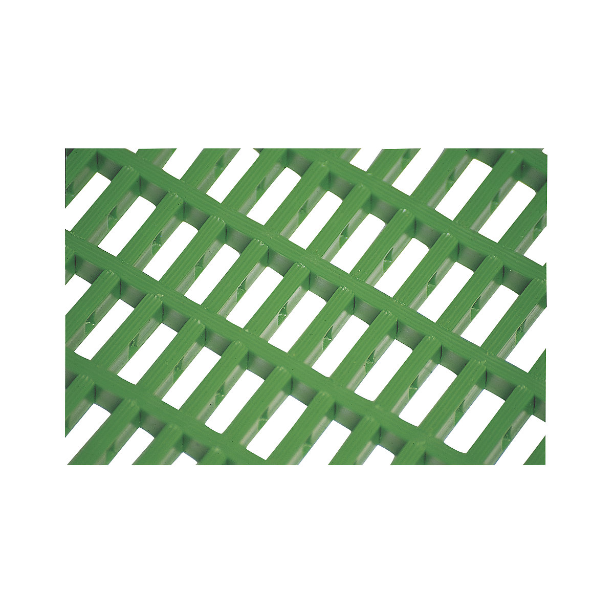 Esteira anticansaço em vinil COBAmat®, tecelagem dupla, por metro corrente, tamanho da malha 10 x 22 mm, verde