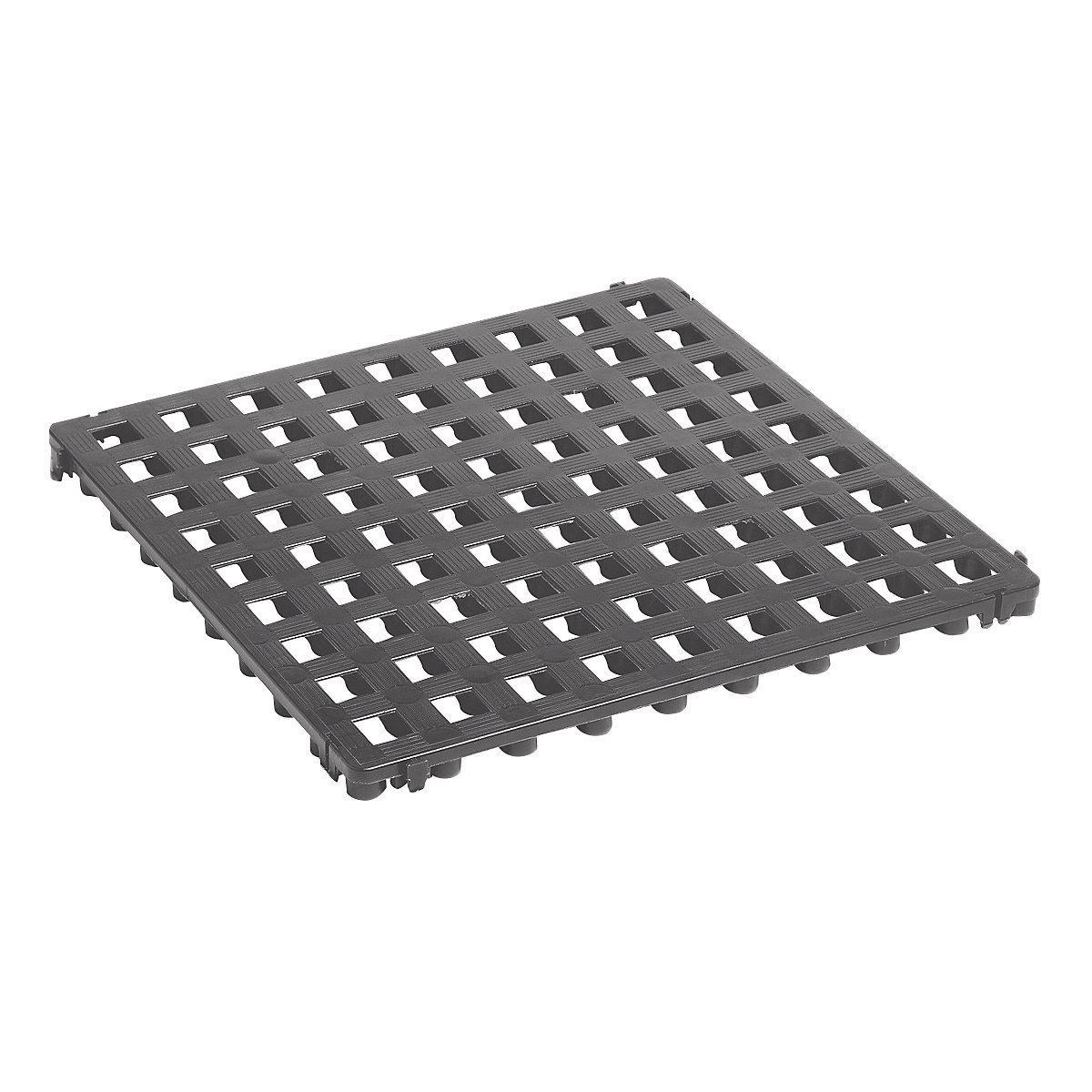 Grade para pavimentos em plástico, polietileno, 500 x 500 mm, padrão, UE 20 unid., cinzento basalto