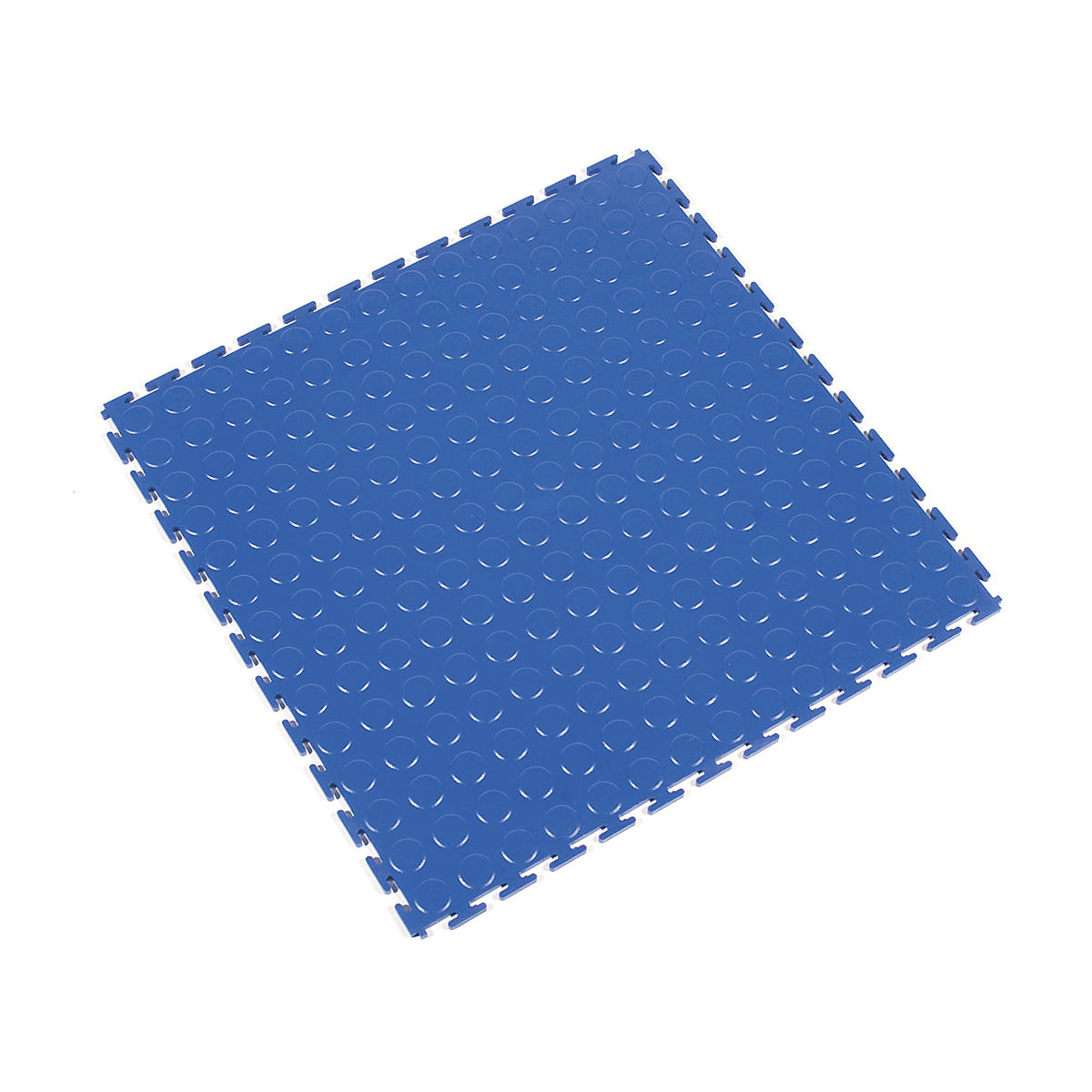 Ladrilhos em PVC Tough-Lock, com superfície de botões, embalagem de 8 unid., azul