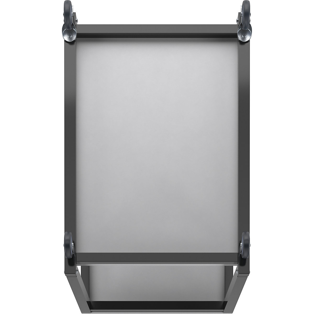 Mesa com rodas e 2 prateleiras, reguláveis em altura – eurokraft basic (Imagem do produto 3)-2