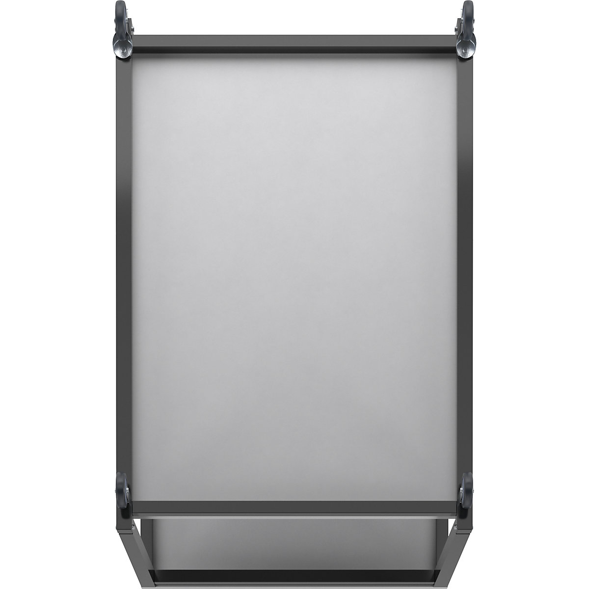 Mesa com rodas e 2 prateleiras, reguláveis em altura – eurokraft basic (Imagem do produto 6)-5