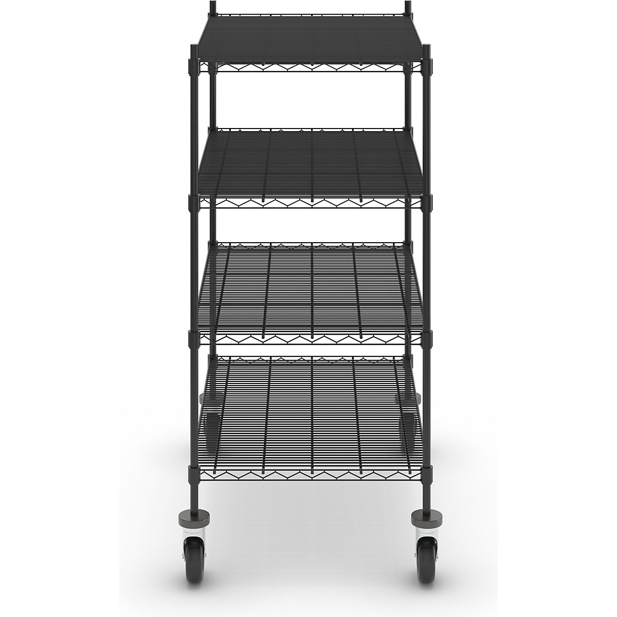 Mesa em grade de arame com rodas, preta (Imagem do produto 8)-7