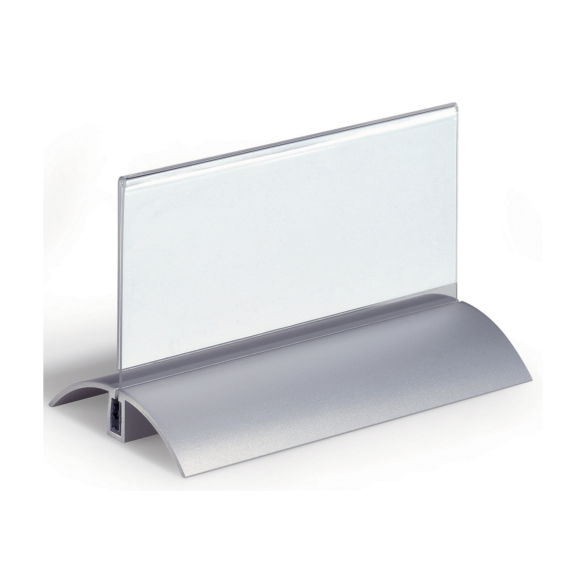 Portanombres de sobremesa acrílico con pie de aluminio – DURABLE: H x A ...